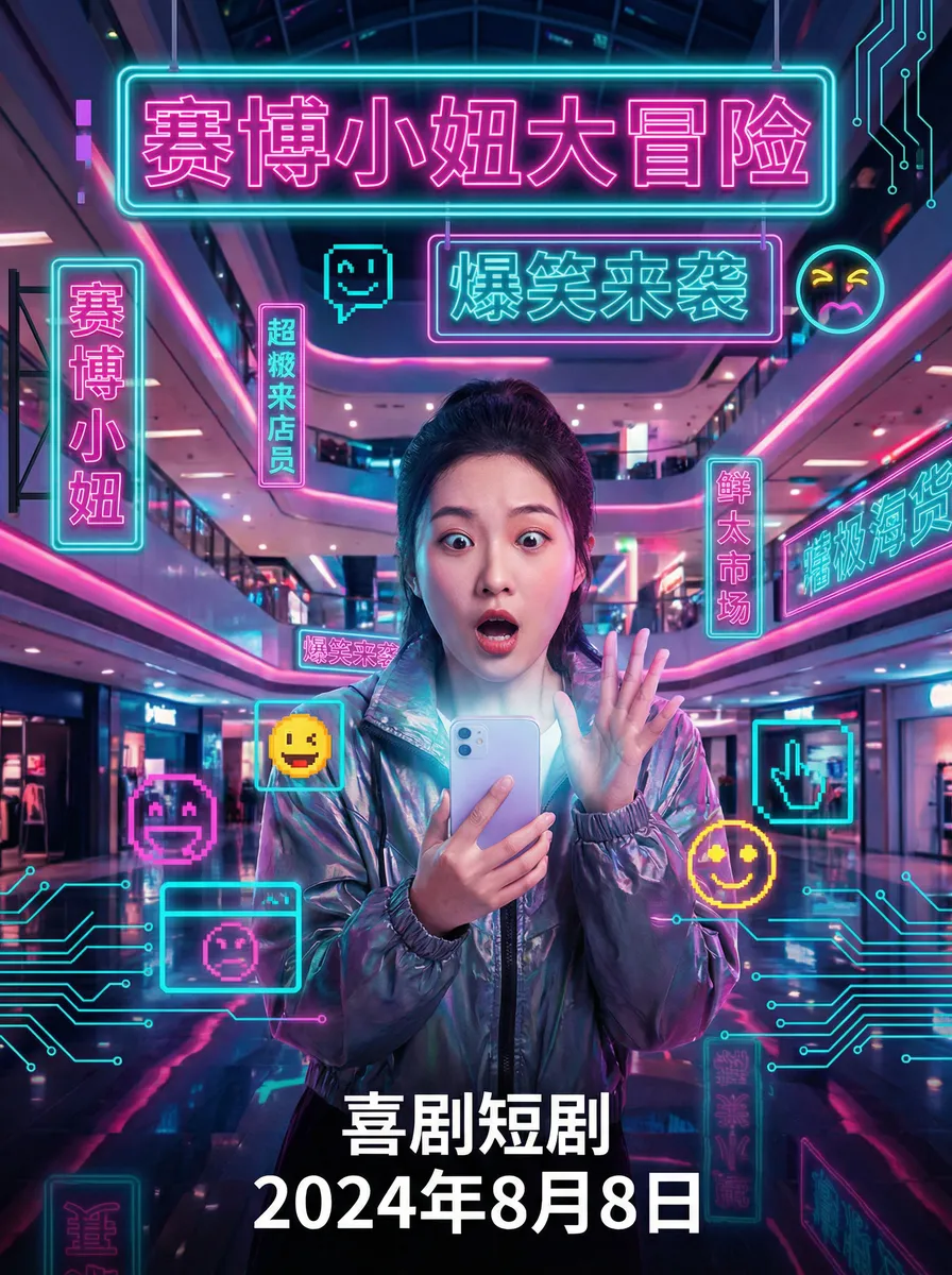2020最新理论片在线看 搞笑喜剧短剧 - 赛博小妞大冒险海报